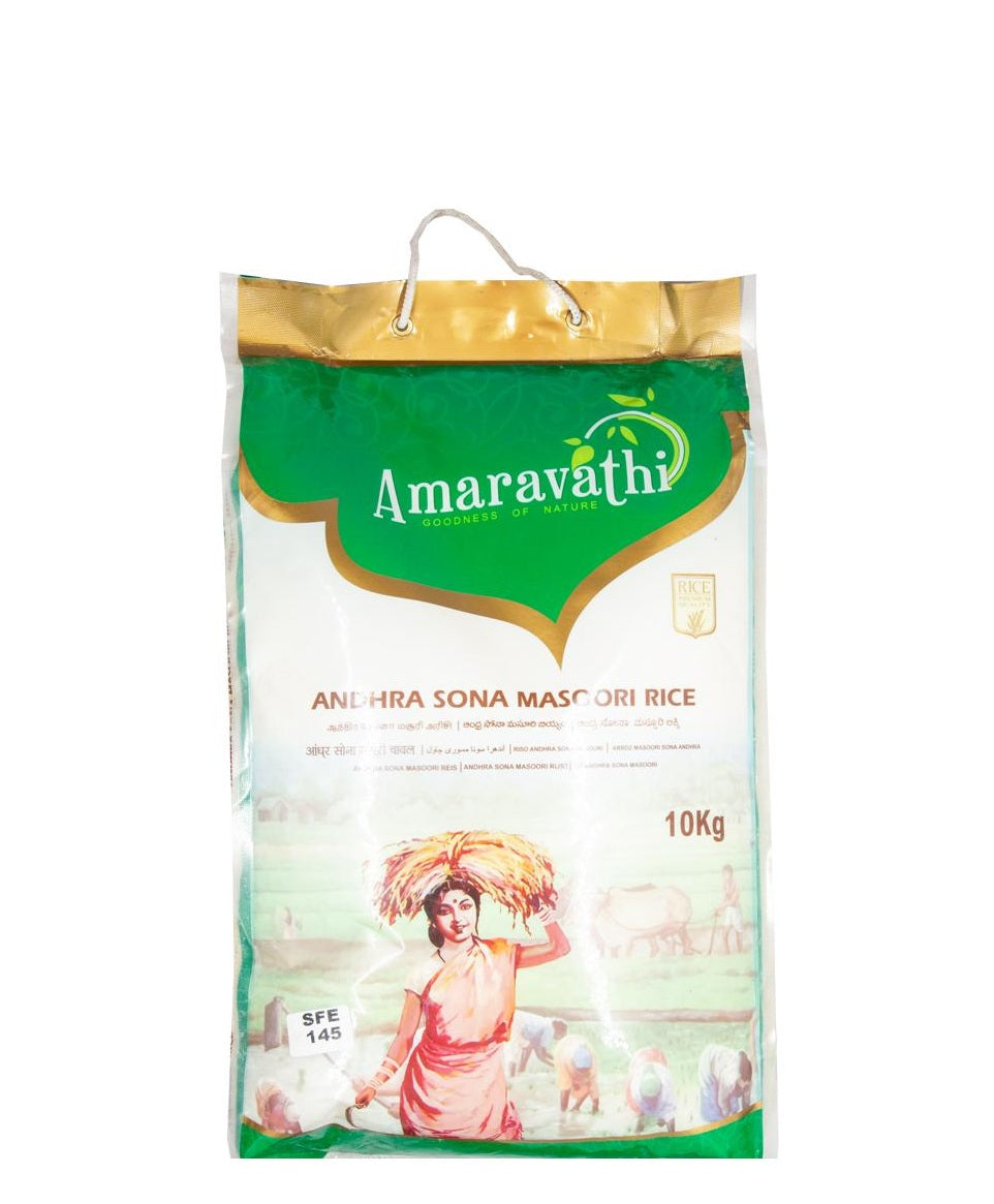 AMARAVATHI SONA MASOORI RICE 10KG PM£12.99 AMARAVATHI SONA MASOORI RICE 10KG PM£12.99