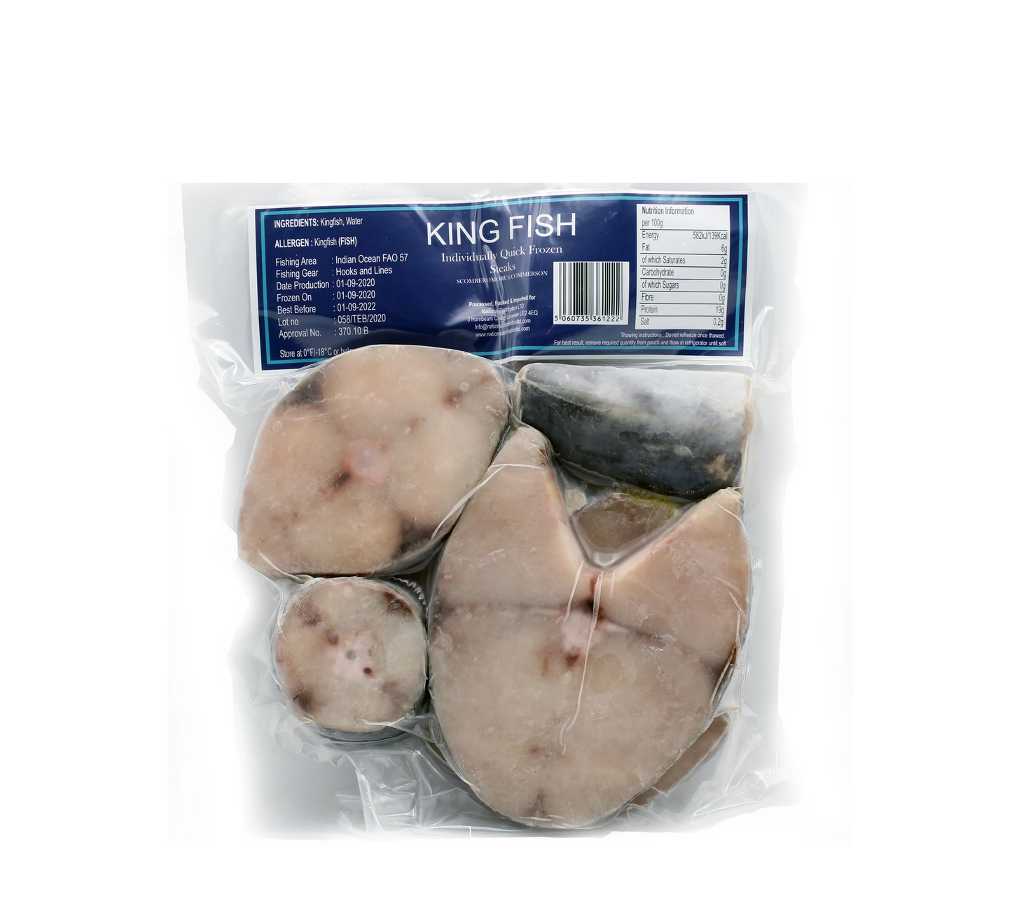 AQUA FEAST KING FISH STEAKS 1kg AQUA FEAST KING FISH STEAKS 500gm