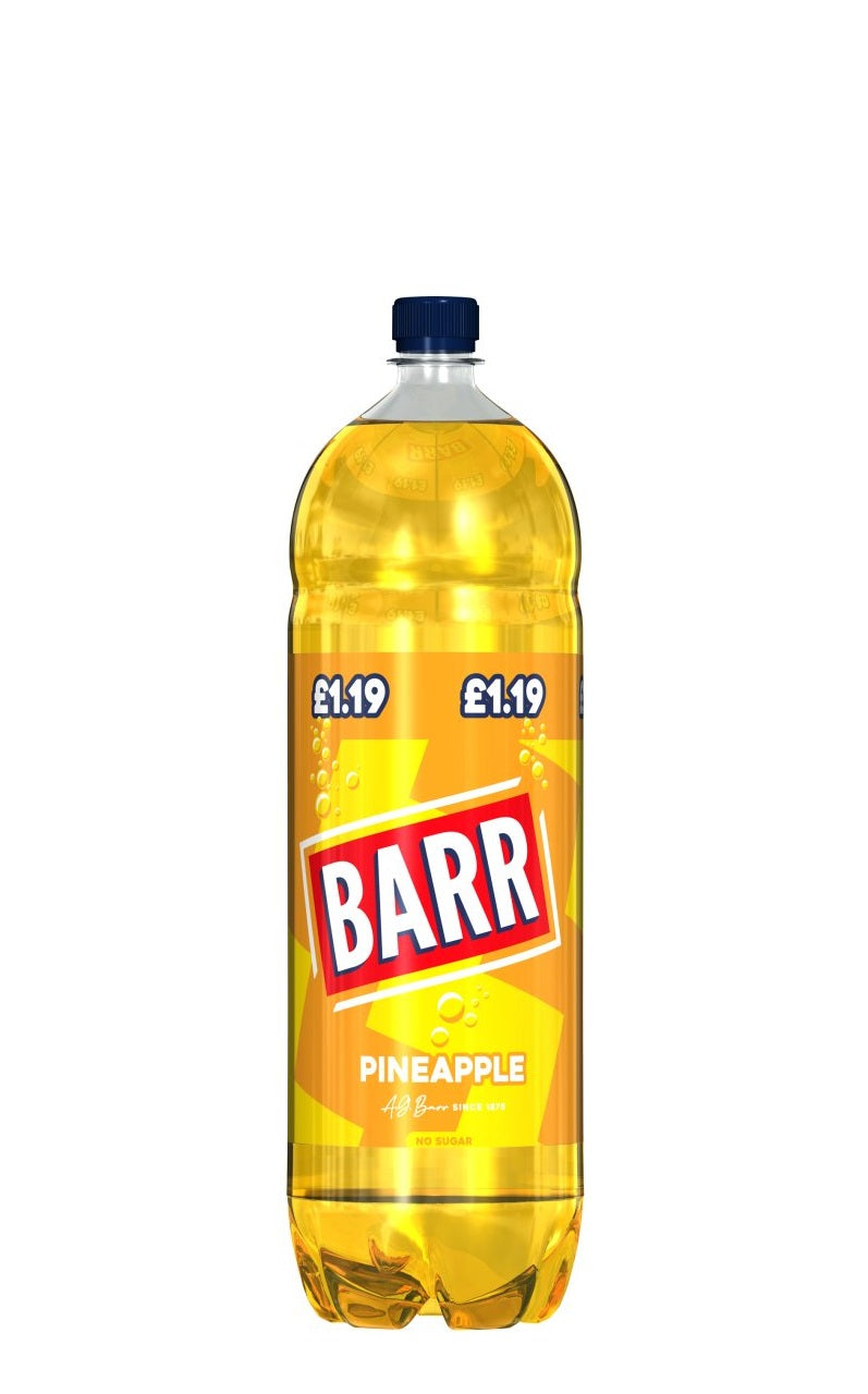 BARR PINEAPPLE DRINK 2LTR PM£1.19 BARR PINEAPPLE DRINK 2LTR PM£1.19