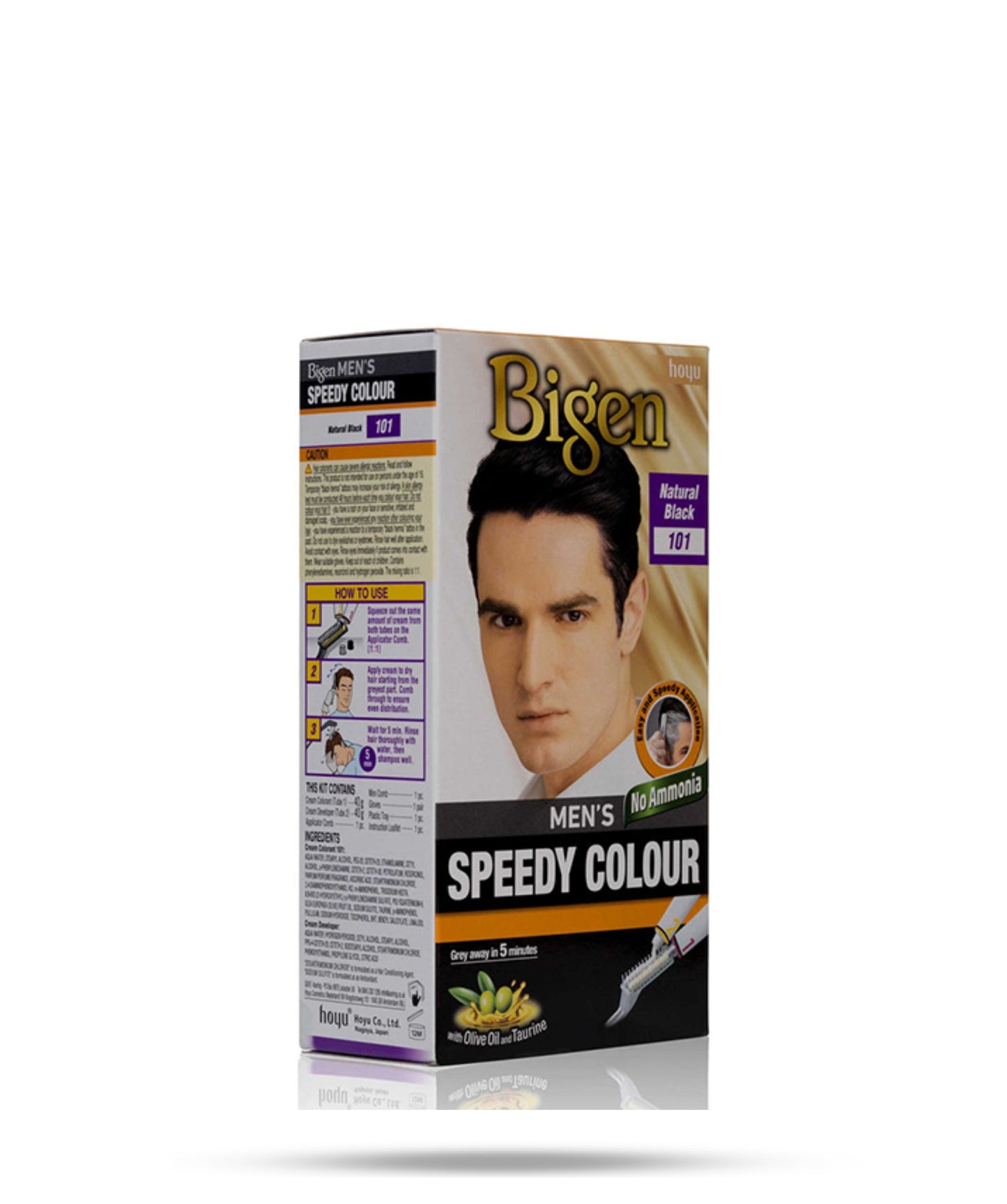 BIGEN MENS HAIR DYE 101 N/BLACK 80G