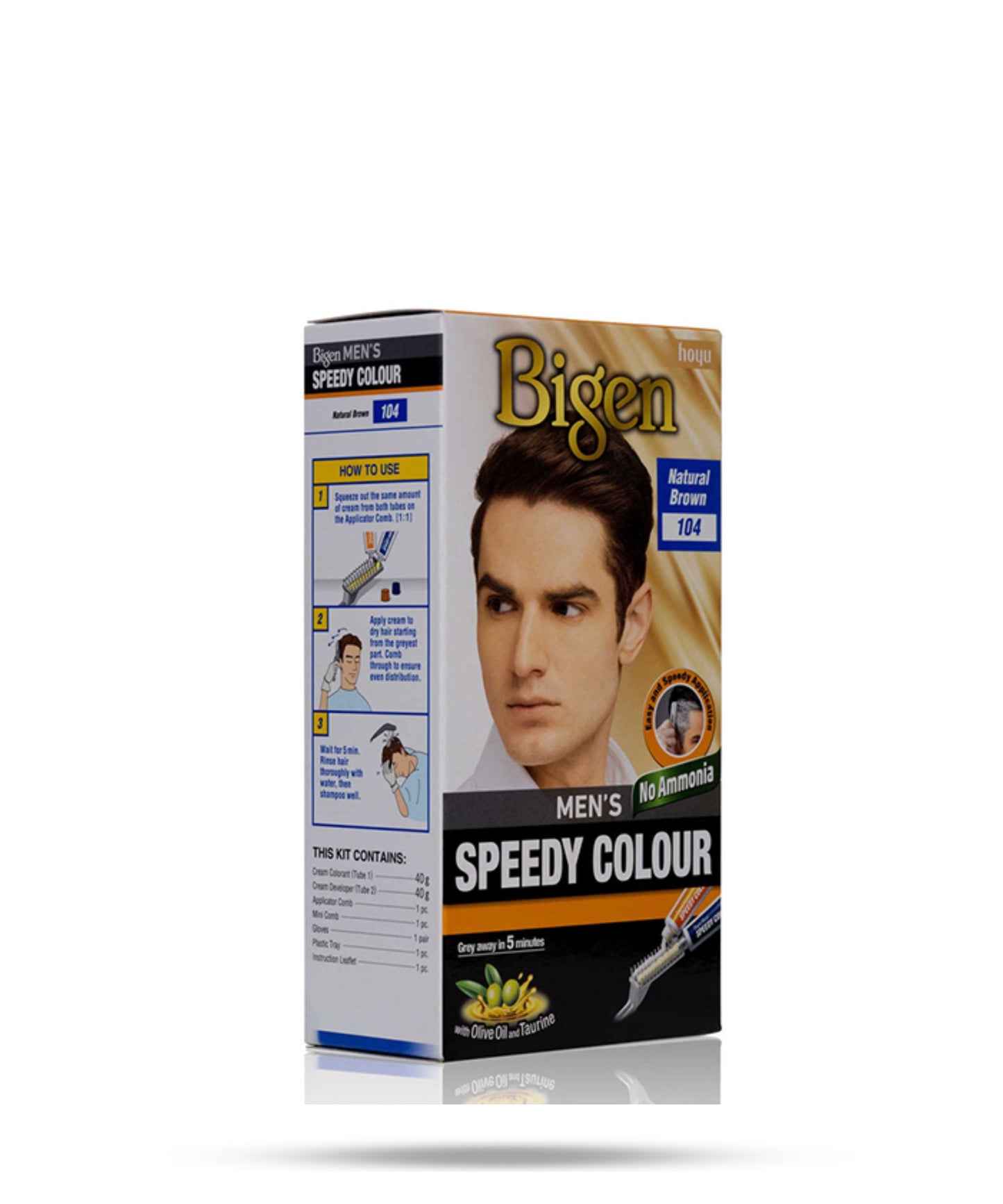 BIGEN MENS HAIR DYE 104 NATURAL BROWN 80G