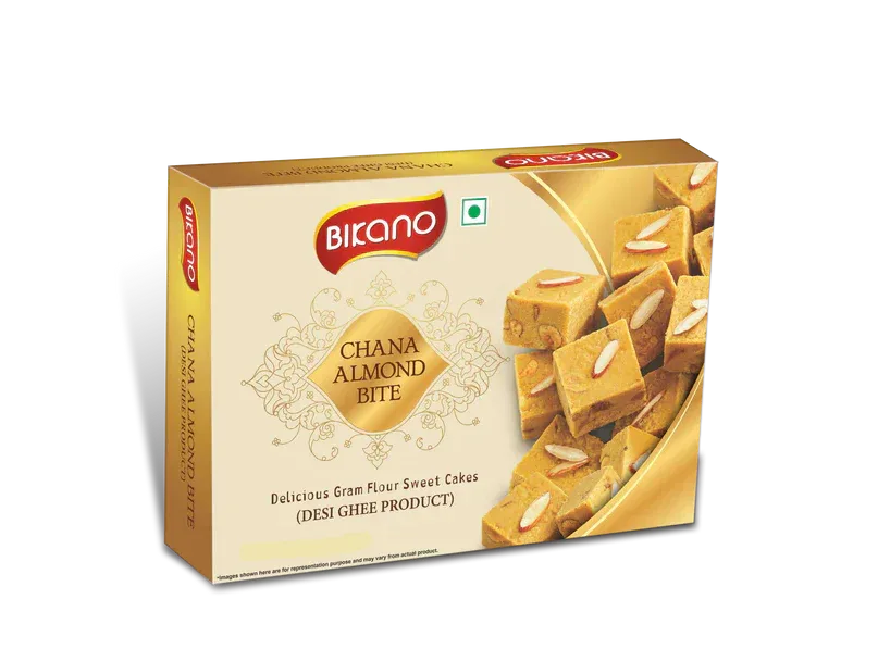 BIKANO CHANNA ALMOND BITES 400G - Kashmir Watan Foodstores