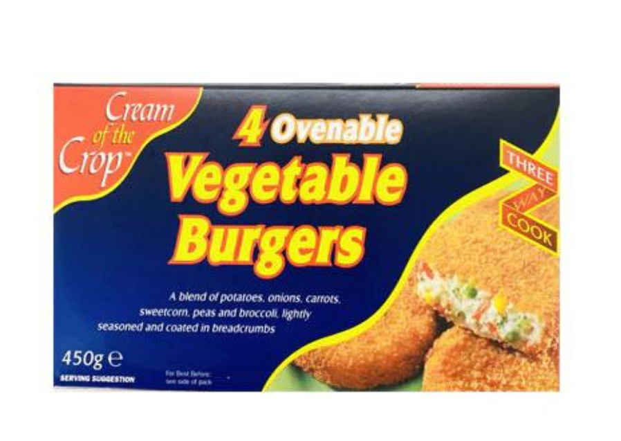 CREAM OF CROP VEGETABLE BURGER 4PCS 450G