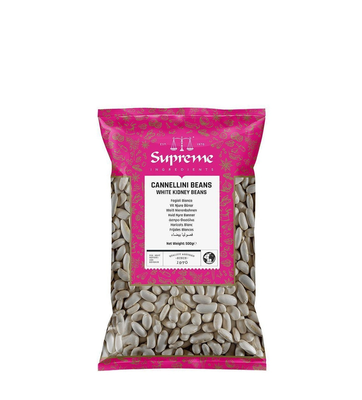 SUPREME QUALITY CANNELLINI BEANS 500G SQ CANELLINI BEANS 500G