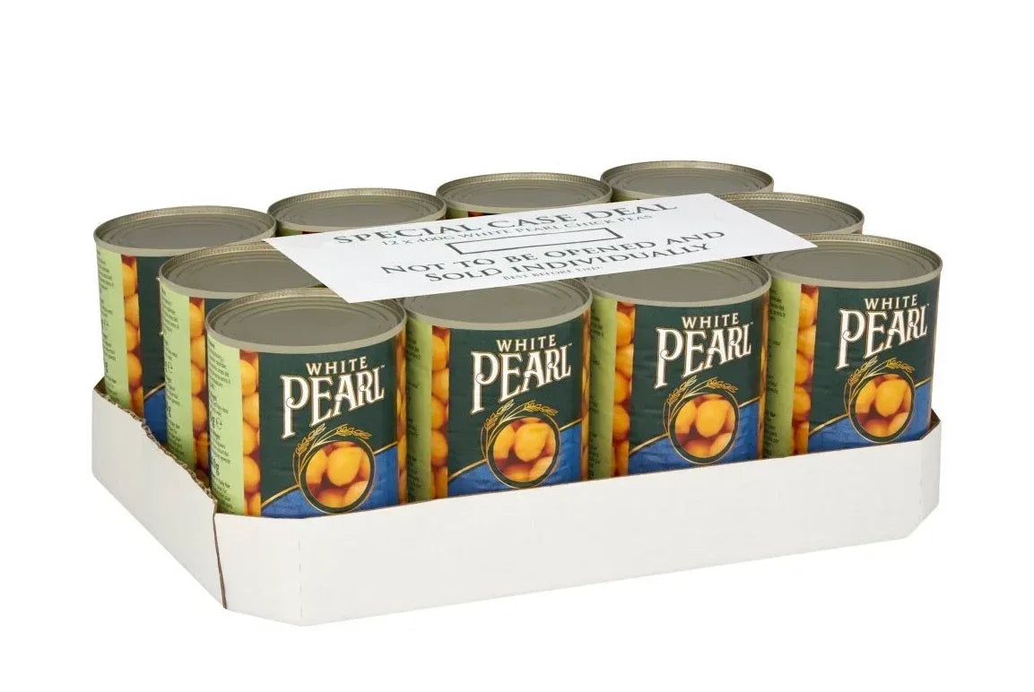 WHITE PEARL CHICK PEAS 12X400G CASE - Kashmir Watan Foodstores