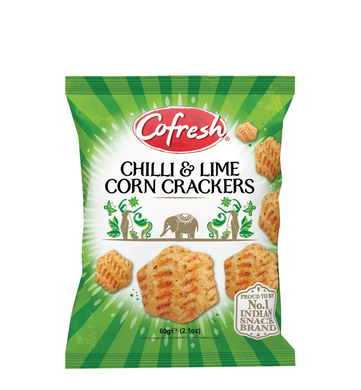 CHILLI CORN CRACKERS 60G (COFRESH)