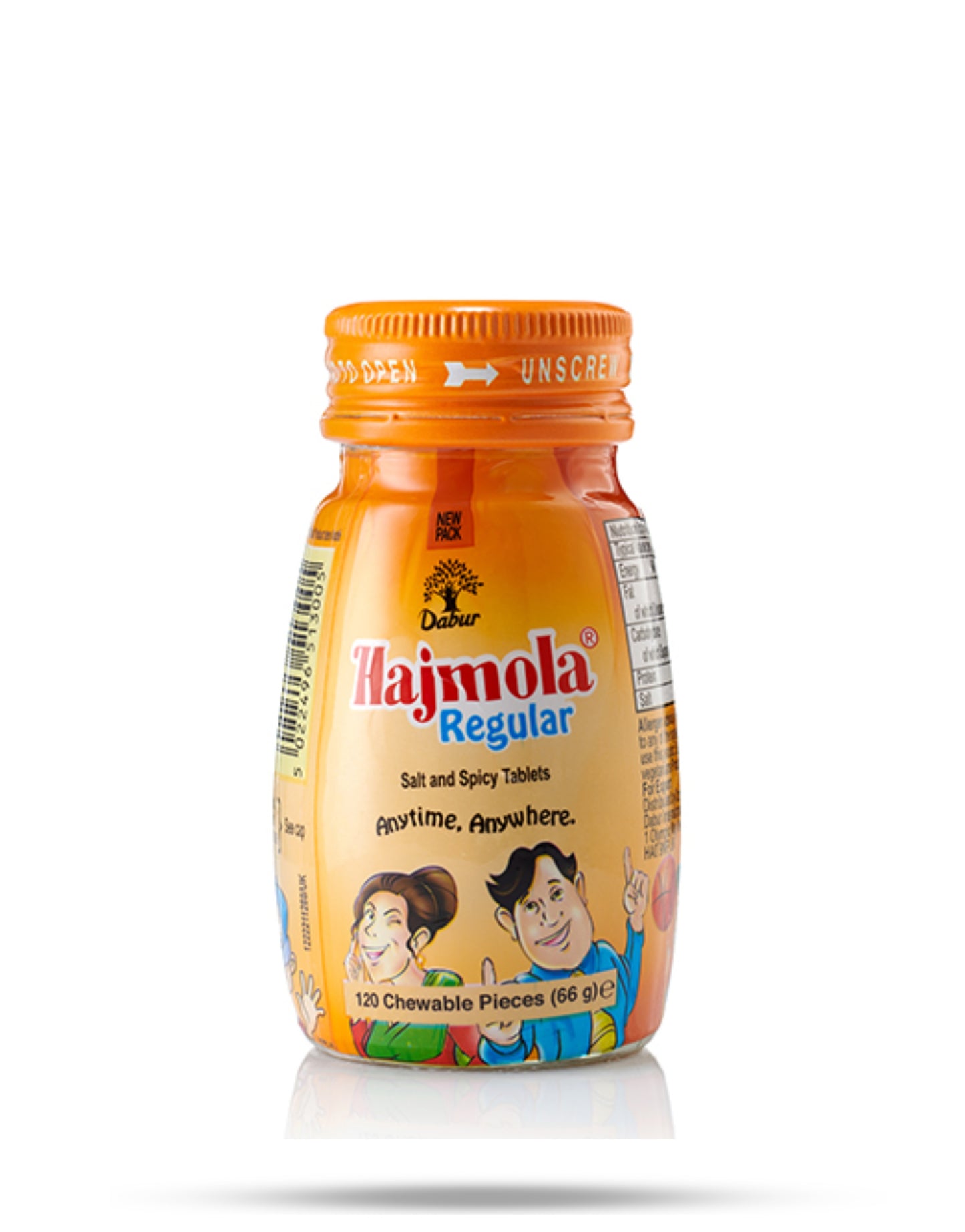 DABUR HAJMOLA REGULAR 120PC 66G