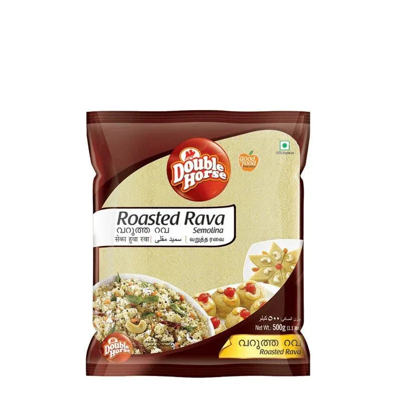 DOUBLE HORSE ROASTED RAVA 1KG - Kashmir Watan Foodstores