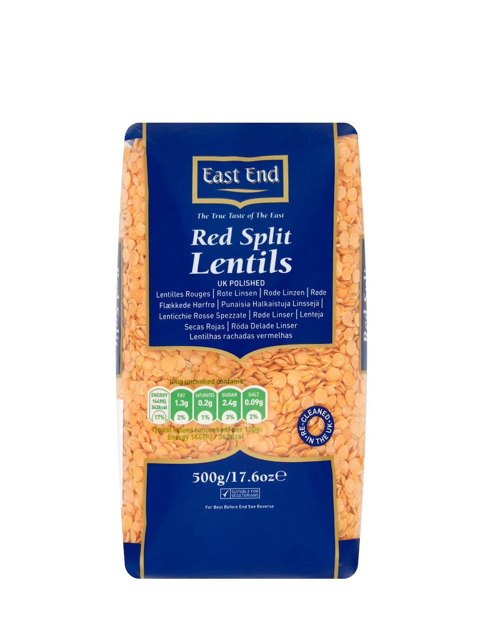 EE RED LENTILS POLISHED 500G