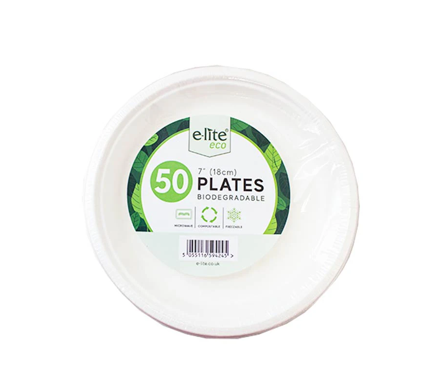 ELITE 7'' BIODEGRADEABLE PLATES 50(18CM)