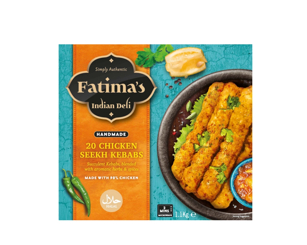 FATIMAS CHICKEN SEEKH KEBAB 20PCS PM£11.99
