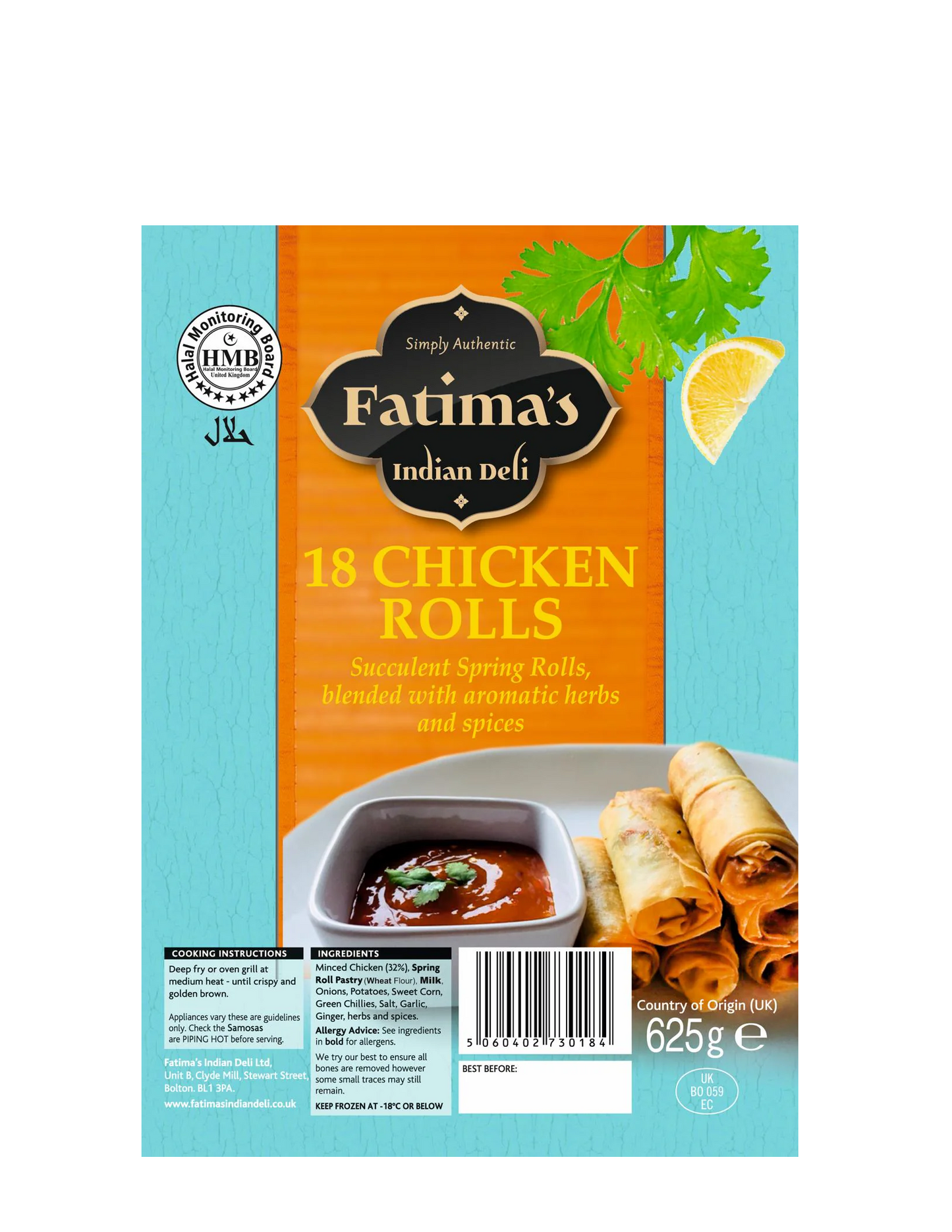 FATIMA'S CHICKEN ROLL 18PK