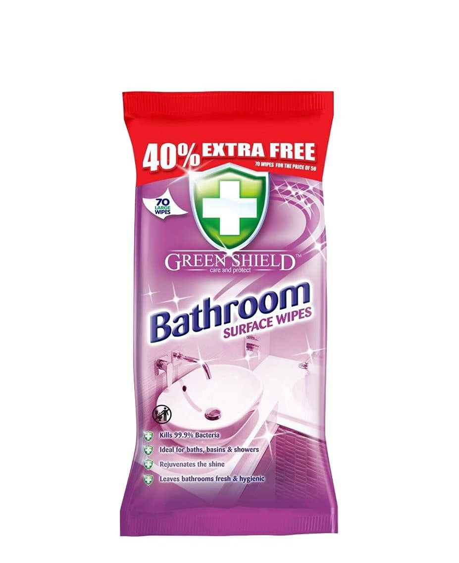 BATHROOM SURFACE WIPES 50'S (GREEN SHEILD)