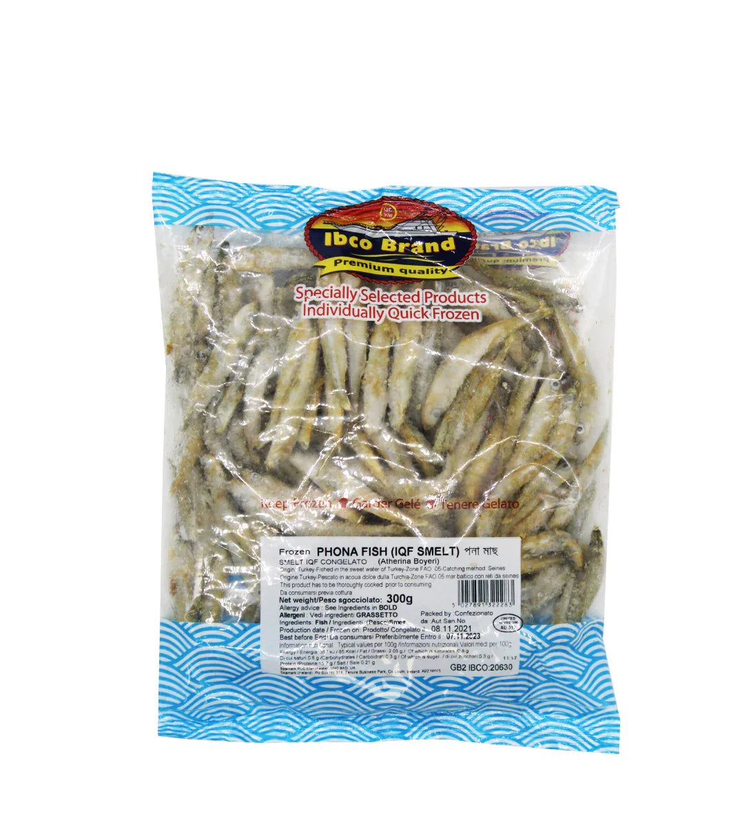 IBCO PHONA SMELT WHOLE IQF 300G - Kashmir Watan Foodstores