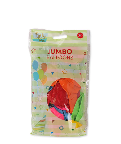JUMBO B ALLOON 30PK