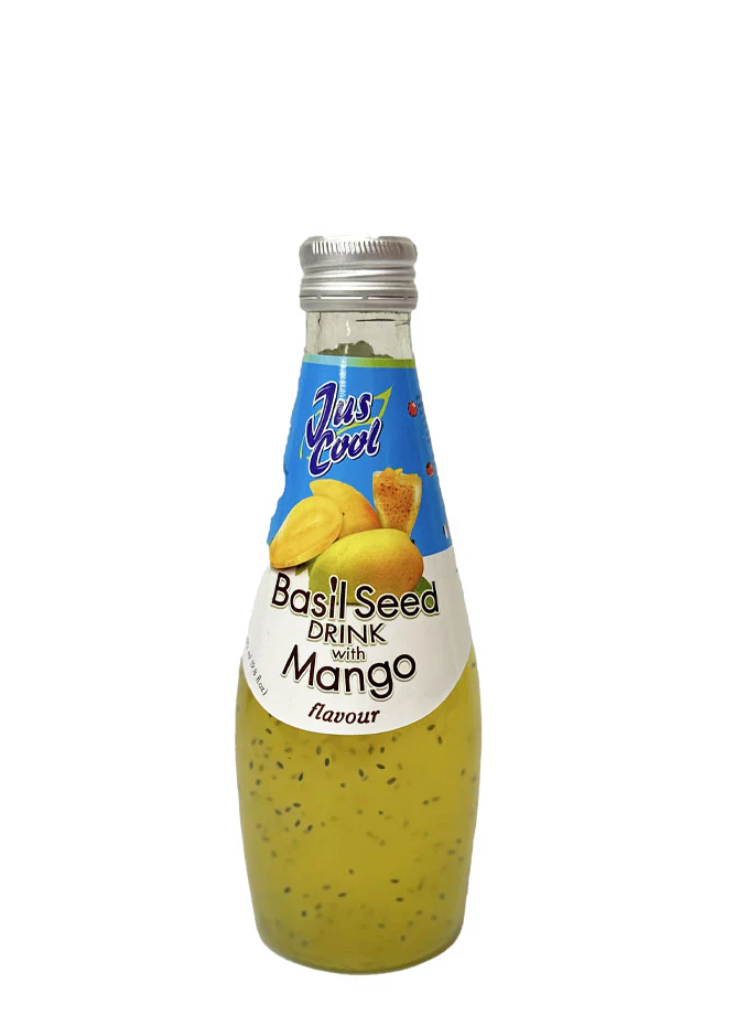 MANGO BESIL SEEDS DRINK 290ML (JUST COOL) JUST COOL MANGO BESIL SEEDS DRINK 290ML