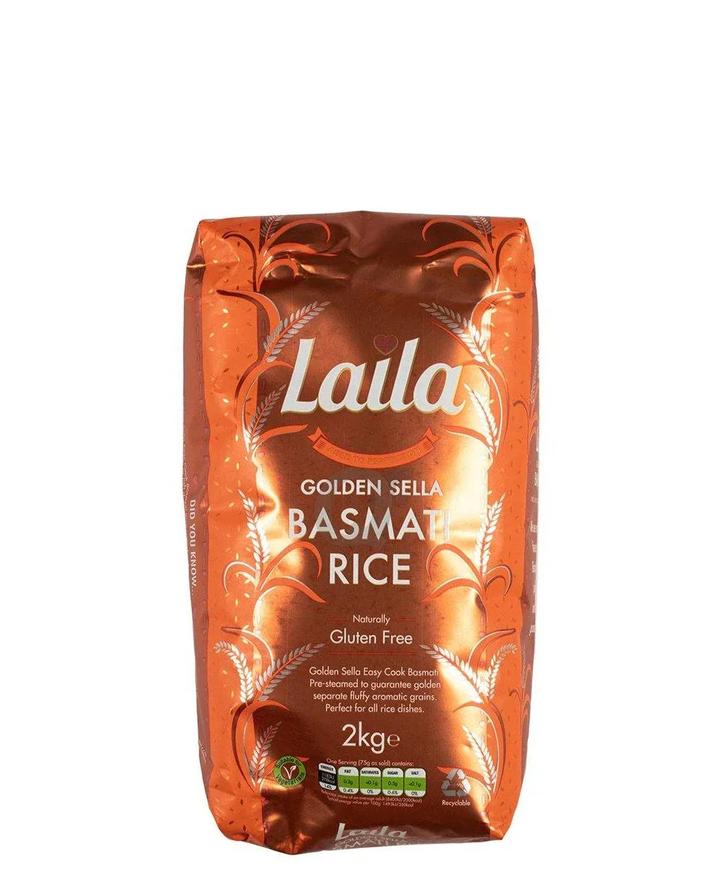 LAILA GOLDEN SELLA BASMATI 2KG - Kashmir Watan Foodstores