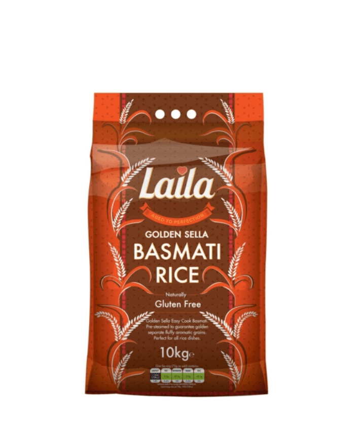 LAILA GOLDEN SELLA BASMATI RICE 10KG LAILA GOLDEN SELLA BASMATI RICE 10KG