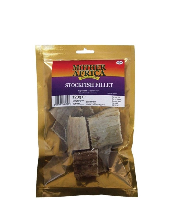 STOCK FISH FILLET 120G (MOTHER AFRICA) MA STOCK FISH FILLET 120G