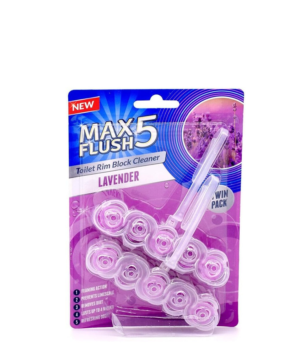 MAX FLUSH 5 TWIN PK TOILET RIM BLOCK