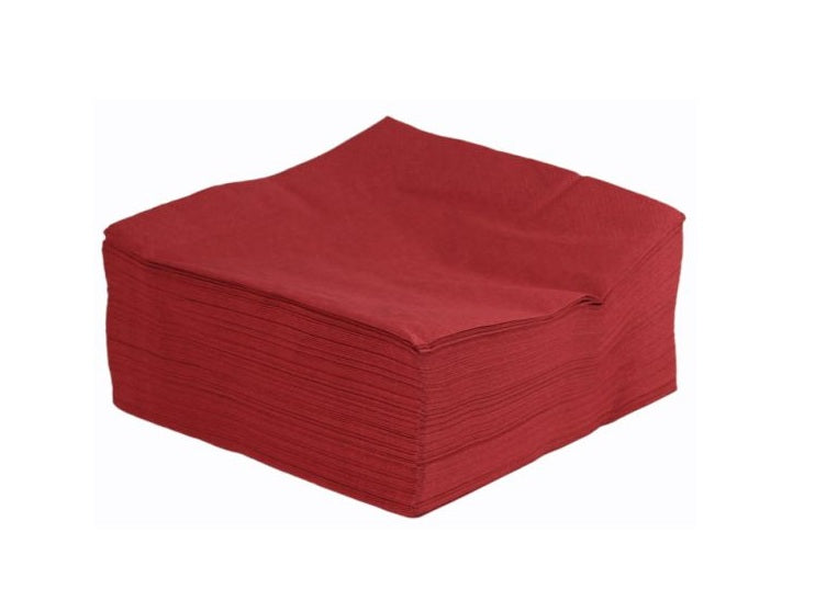 MOBINATION 2PLY NAPKIN BURGUNDY 40CM 100PCS