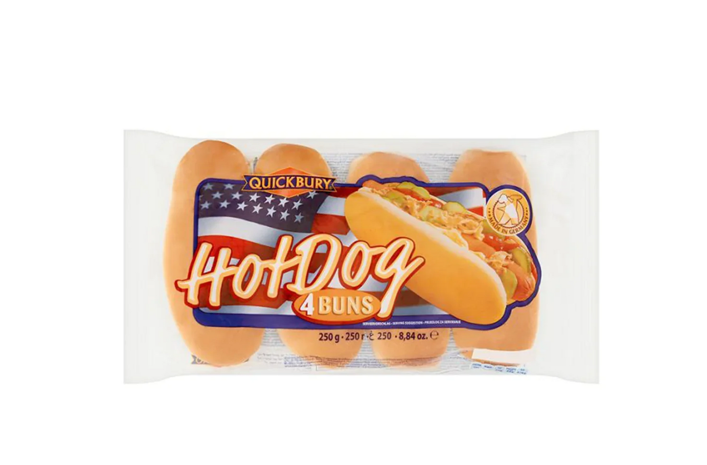 QUICKBURY HOT DOG BUS 250g 4PK
