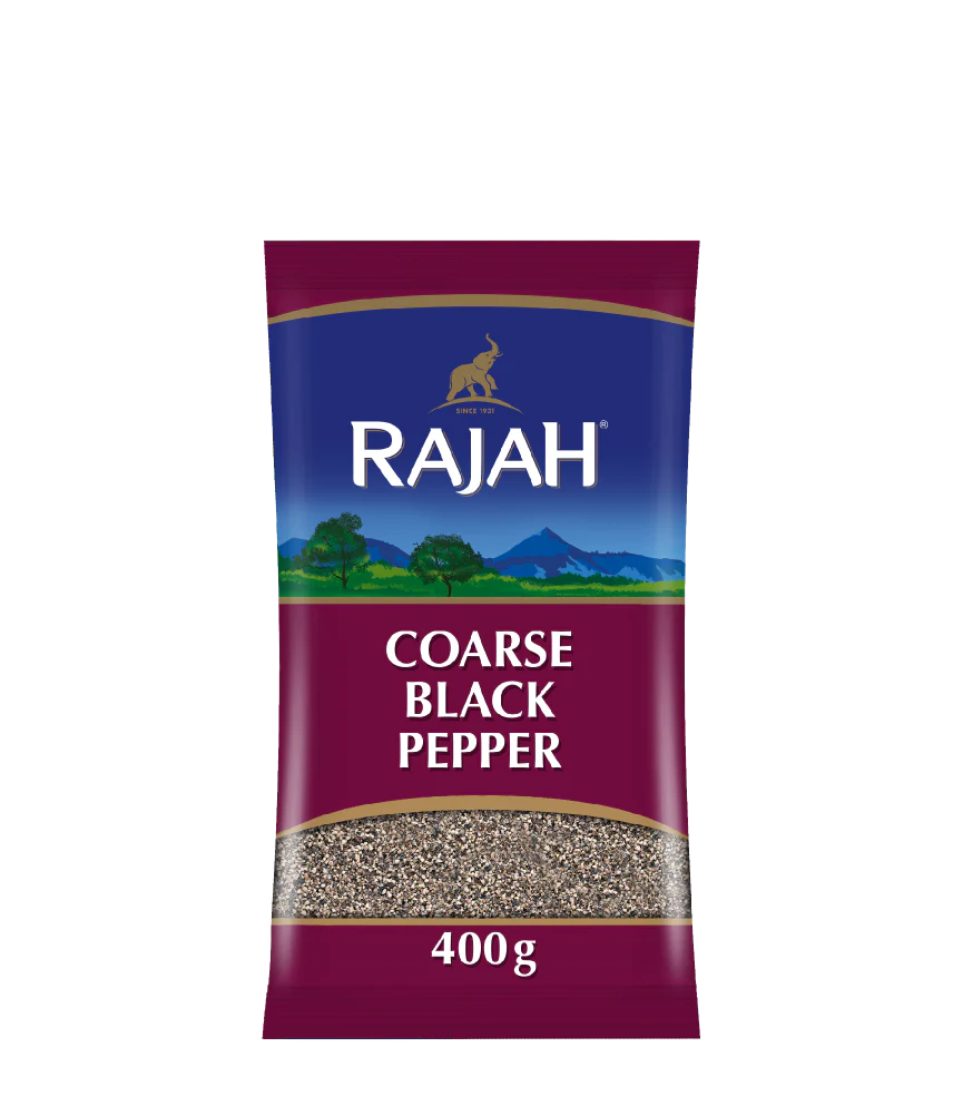 RAJAH BLACK PEPPER CRSE 400G