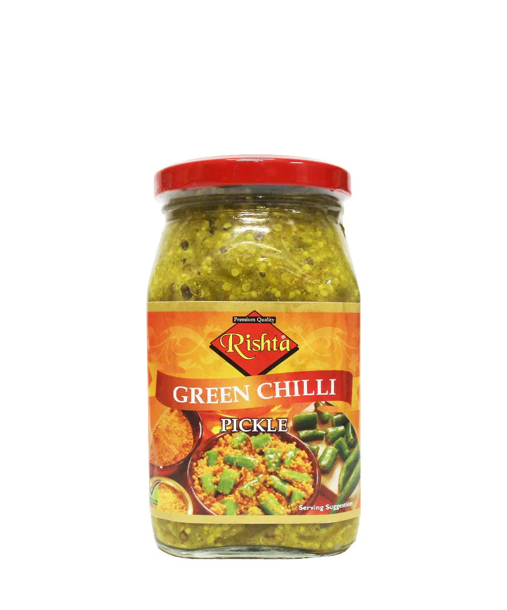 RISHTA GREEN CHILLI PICKLE 400G - Kashmir Watan Foodstores