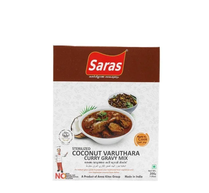 SARAS COCONUT VARUTHARA GRAVY MIX 200G SARAS VARUTHARA GR 200G
