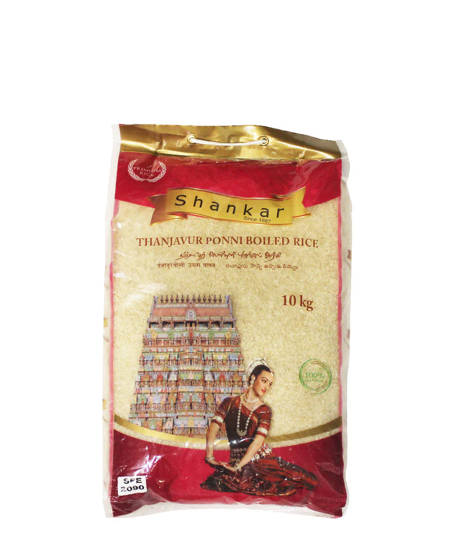 SHANKAR THANJAVUR PONNI BOILED RICE 10KG SHANKAR THANJAVUR PONNI BOILED RICE 10KG PM£13.99