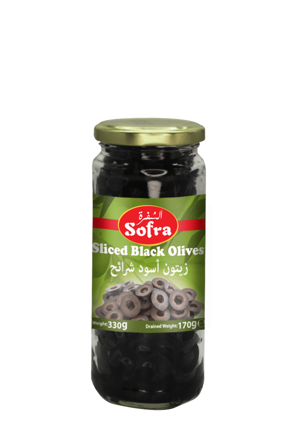 SOFRA SLICED BLACK OLIVES 330G