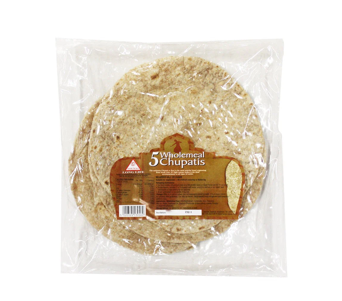 SOUNAS AUTHENTIC CHUPATIS 5PK