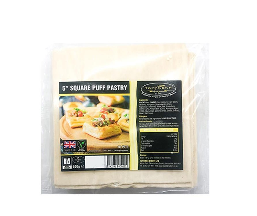 TAYB SQUARE PUFF PASTRY 5" 500g - Kashmir Watan Foodstores