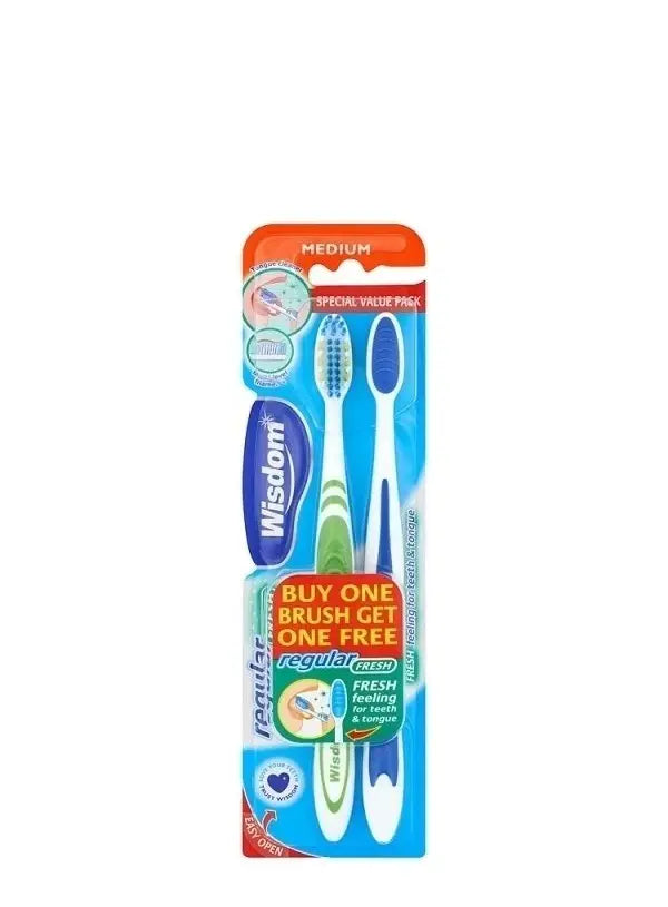 WISDOM MEDIUM TOOTHBRUSH 2PK WISDOM MED TOOTHBRUSH 2PK