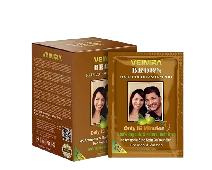 VEINIRA BROWN HAIR SHAMPOO 10 SACHETS 02096