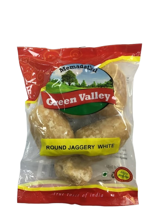 ROUND JAGGERY WHITE 1KG (GREEN VALLEY)
