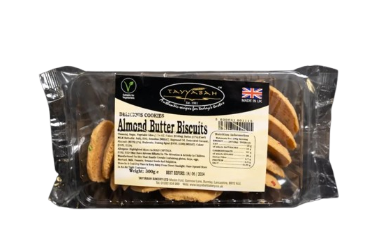 ALMOND BUTTER BISCUITS 300G (TAYYABAH) - Kashmir Watan Foodstores