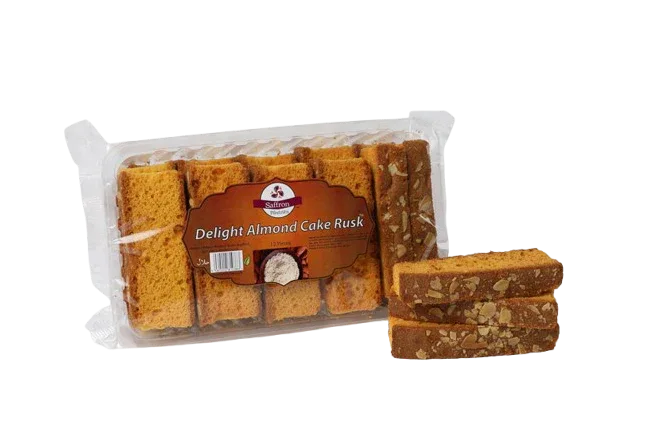 SAFFRON ALMOND CAKE RUSK 12PCS - Kashmir Watan Foodstores