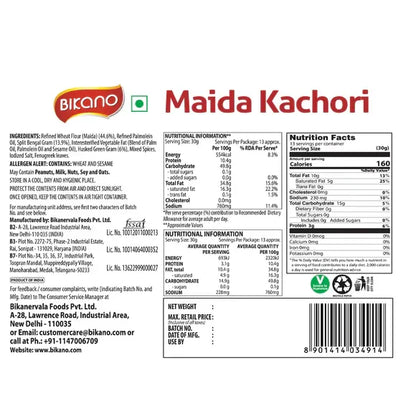 BIKANO MAIDA KACHORI 400G - Kashmir Watan Foodstores