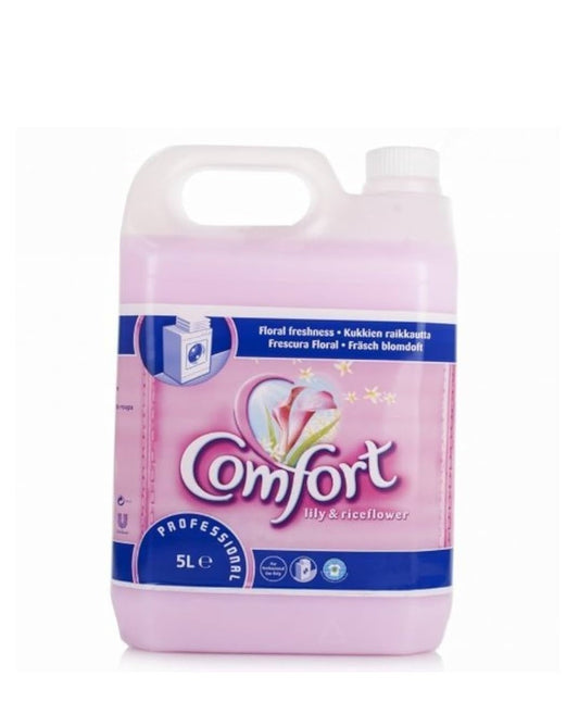 COMFORT FABRIC CONDITIONER LILY & RICE 5LTR
