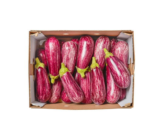 STRIPED REVIYA AUBERGINE BOX 4KG
