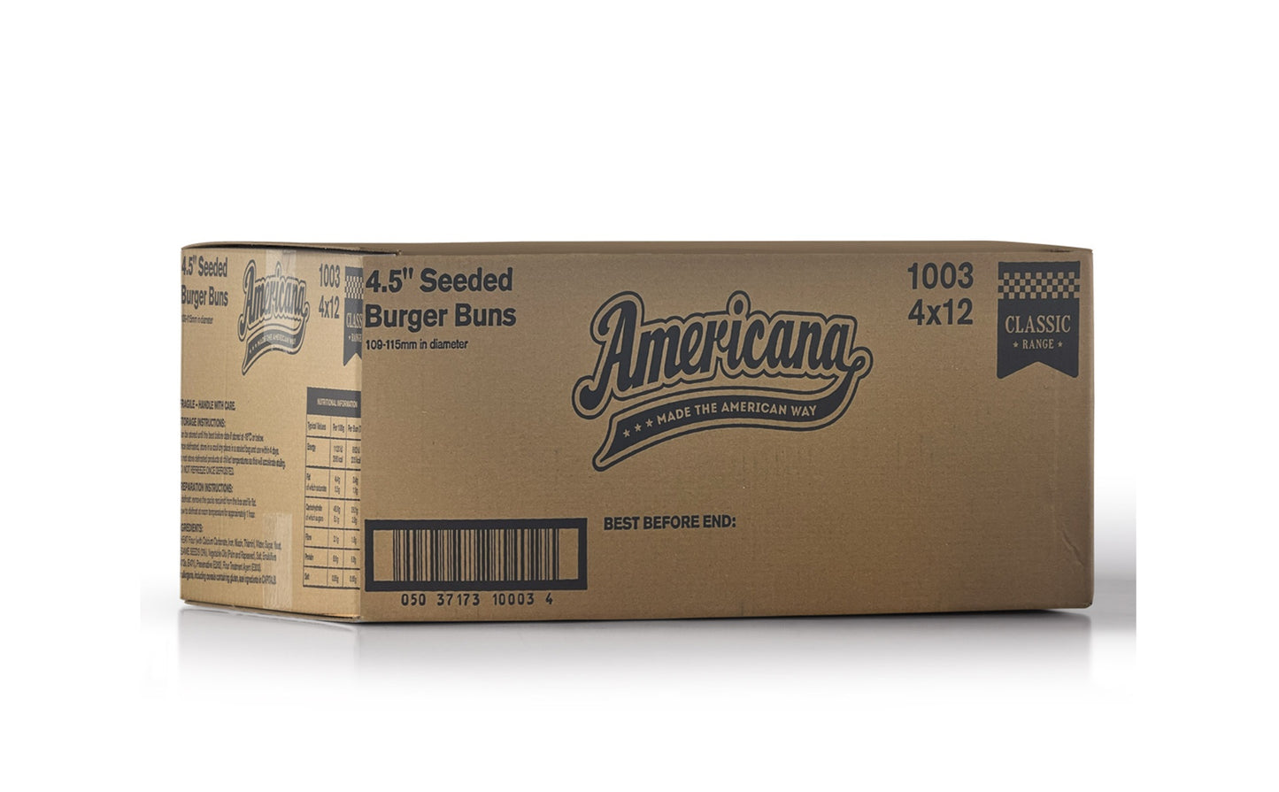 AMERICAN SEEDED BUNS BOX 5"
