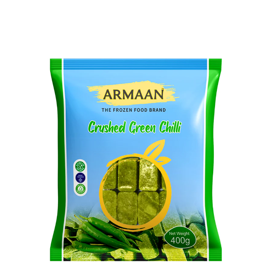 ARMAAN CRUSH GREEN CHILLI 15X400G BOX
