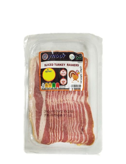 AYNOOR TURKEY SLICED RASHERS BREAST 130G