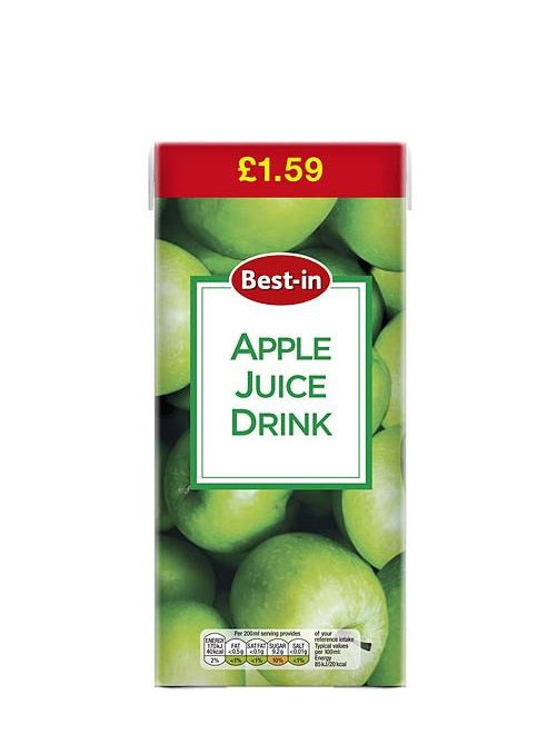 BEST-IN APPLE JUICE DRINK 1LTR PM£1.59