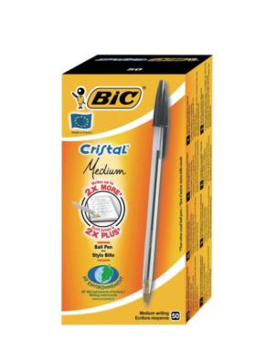 BIG CRYSTAL PEN BLACK 50PK