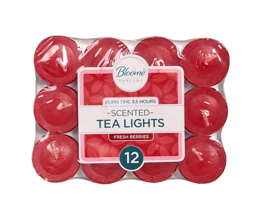 BLOOME SCENTED TEA LIGHTS 12 PACK