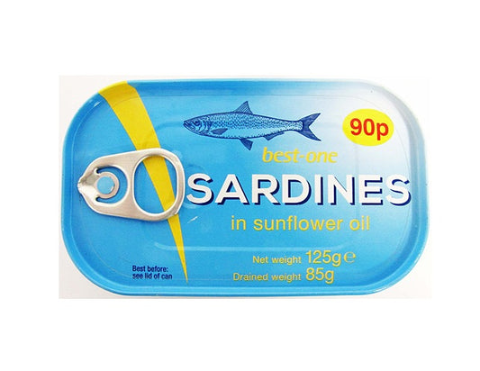 SARDINE IN SUNFLOWER OIL 125G (BEST ONE)