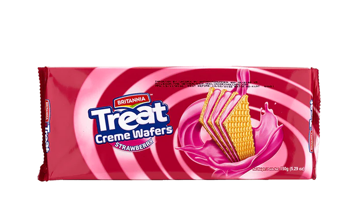 BRITANNIA CREAME WAFERS STRAWBERRY 150G