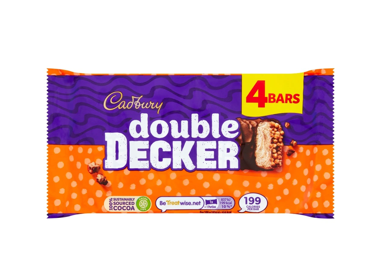 CADSBURY DOUBLE DECKER 4PK PM£1.89